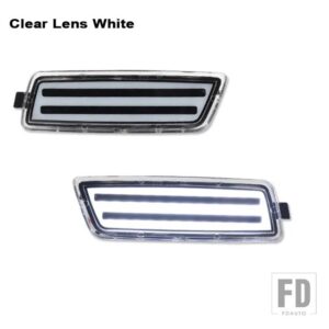 VW フル LED バンパーサイドマーカーライトアセンブリ MK5 ゴルフ/GTI ラビット ジェッタ R32 用 OEM - Clear Lens White