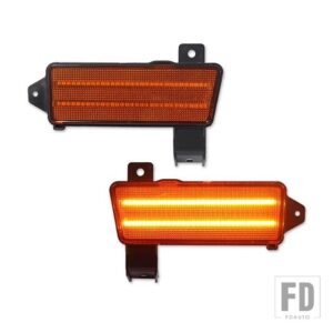 シボレー シェベル エルカミーノ用 アンバー LED フロントサイドマーカーライトアセンブリOEM サイドマーカーランプ 1970 の交換用 - Yellow Lens