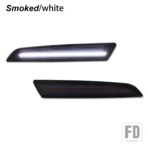 ボルボ VNL VNR フロントサイドマーカーライトアセンブリ アンバーウィンカーランプ/ドライビングライト/パーキングライト 2018-2024 12V - Smoke white