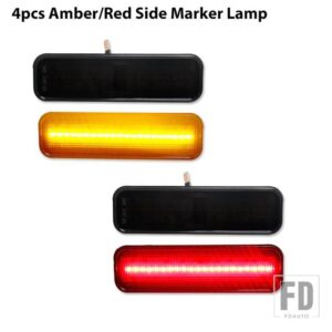 シボレー 車スタイル LED ホイールウェルフェンダーサイドマーカーライト 1970-1977 カマロ用 ウィンカー ブリンカーライト パーキングライト - 4pcs Amber Red