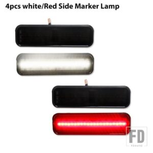 シボレー 車スタイル LED ホイールウェルフェンダーサイドマーカーライト 1970-1977 カマロ用 ウィンカー ブリンカーライト パーキングライト - 4pcs white Red