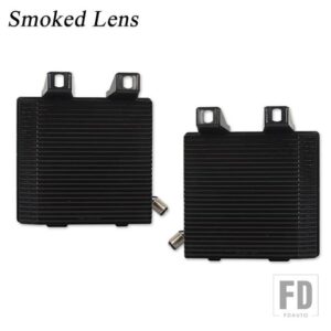 シボレー R1500 R2500 C20 C30 GMC ピックアップトラック用フロントウィンカーライトアセンブリホワイト LED パーキング/ドライビング アンバー - Smoked Lens