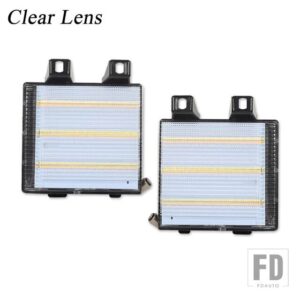 シボレー R1500 R2500 C20 C30 GMC ピックアップトラック用フロントウィンカーライトアセンブリホワイト LED パーキング/ドライビング アンバー - Clear Lens