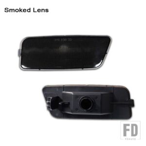 VW ユーロフロントバンパーサイドマーカーランプハウジング MK6 ゴルフ GTI 2010-2014用OEM アンバーサイドマーカーランプと交換 - Smoked Lens