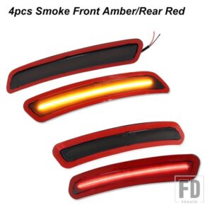 トヨタ GR スープラ フロント リア バンパー LED サイドフェンダー マーカーライト パーキングライト フロント アンバー ウィンカーライト 202 - 4PCS Front Rear2