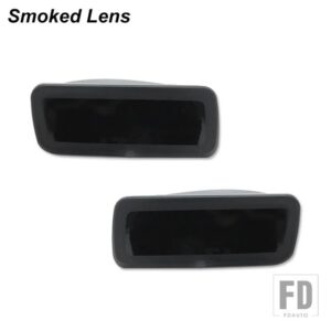 シボレー シーケンシャルフロントウィンカーライトアセンブリ カマロ用 ホワイト LED パーキング/ドライビング アンバー LED ブリンカー - Smoked Lens