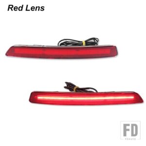 自動車用 LED バンパー リフレクター ライト アセンブリ アキュラ TL 用 テールブレーキリアフォグランプウィンカーライト機能 2012-2014 - Red Lens