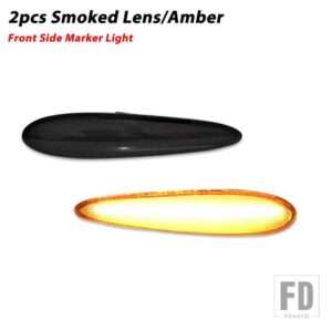 日産 アンバー/レッド フル LED フロント/リアバンパー サイドマーカーライト アセンブリ 2000-03 マキシマ ウィンカーライト/ドライビングライ - 2pc Front Amber5