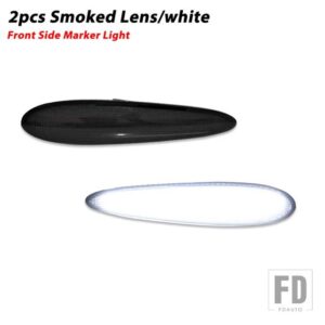 日産 アンバー/レッド フル LED フロント/リアバンパー サイドマーカーライト アセンブリ 2000-03 マキシマ ウィンカーライト/ドライビングライ - 2pc Front white