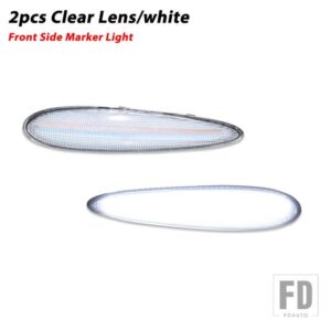 日産 アンバー/レッド フル LED フロント/リアバンパー サイドマーカーライト アセンブリ 2000-03 マキシマ ウィンカーライト/ドライビングライ - 2pc Front white8
