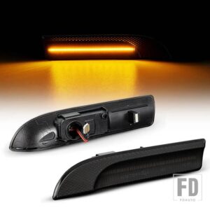 ポルシェ パナメーラ 970 G1 2009-2016 97063103302 用 ダイナミック LED サイドマーカーライト 矢印 ウィンカー ブリンカー インジケーターラ - Dazzling Black