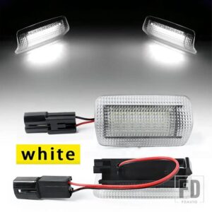 トヨタ GT86 カローラ カムリ プリウス タンドラ ハイランダー 4ランナー ランドクルーザー シエナ アバロン セコイア ヴェンザ用 LED ドアカー - White