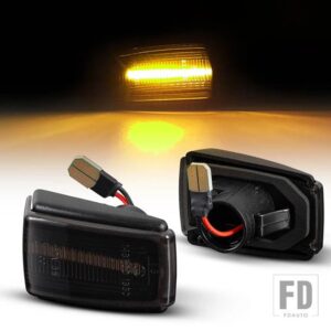 ボルボ 2個 ダイナミックLEDサイドマーカーウィンカーウィンカーライトV40 V70 S40 850 240 740 C70 940 S70 S90 960 OEM 9178885 9190169用 - Dynamic Smoke