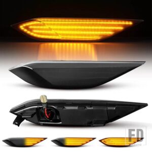 ポルシェ カイエン 958 92A 2011-2014用 ダイナミックLEDサイドマーカーライト 矢印ウィンカー ブリンカーインジケーターランプ 2個 # 9586310 - Dazzling Black