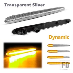 アルファロメオ ジュリエッタ 940 ジュリエット スプリント ヴェローチェ 2010-2021用 LED ダイナミックサイドマーカーライト 矢印ウィンカーウ - Dynamic Silver