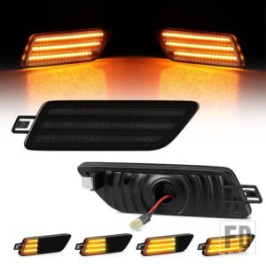 ポルシェ 2個 ダイナミックLEDサイドマーカーライトウィンカーシーケンシャルブリンカーランプマカン95B SターボGTS 14-21 OEM# 95B945119用 - Smoked