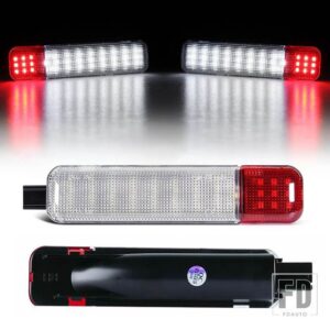 シボレー 2個 LED ドアパネルライト カーテシランプ ハマー H2 2003-09 シルバラード 1500 2500 3500 デュアルベッド用 - Red and White