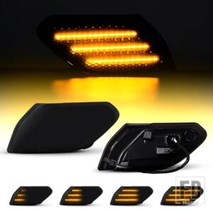 ジープ 2個 アンバー LED フロントバンパー サイドマーカー ウィンカー シーケンシャル ブリンカー ライト グラディエーター JT 2020-21 ラング - Dynamic Smoke