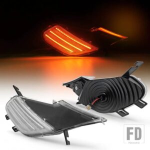 ポルシェ 2個 ダイナミック アンバー LED サイドマーカーライト カイエン 955 2003-2006 ウィンカーランプ カーブリンカー 95563103301 / 3401 - Transparent Silver