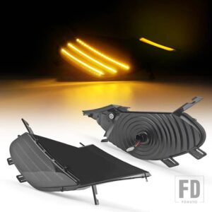 ポルシェ 2個 ダイナミック アンバー LED サイドマーカーライト カイエン 955 2003-2006 ウィンカーランプ カーブリンカー 95563103301 / 3401 - Dazzling Black