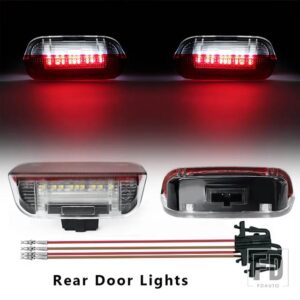 VW LED ドアライトインテリアランプパサート CC ティグアンジェッタトゥーラントゥアレグアトラスシャランシロッコアルテオン T-ROC EOS - Rear Door Lights