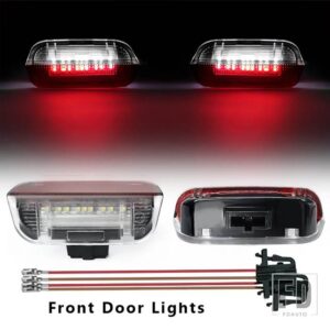 VW LED ドアライトインテリアランプパサート CC ティグアンジェッタトゥーラントゥアレグアトラスシャランシロッコアルテオン T-ROC EOS - Front Door Lights