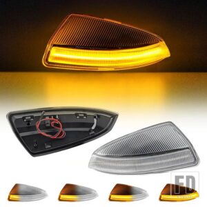 メルセデスベンツ W204 W164 ML300 ML500 ML550 ML320 ドアウィング リアビュー リアビューミラーランプ用 LED サイドミラー ウィンカーライト - Dynamic Silver