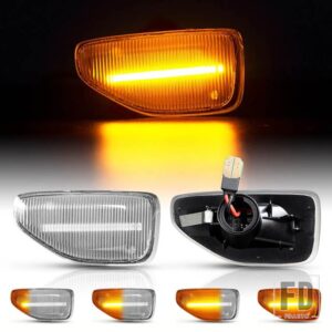 2X LEDダイナミックサイドマーカーウィンカーライト DACIA SANDERO 2 LOGAN 2 DUSTER 2 RENAULT STEPWAY アンバーインジケーターリピーターラン - 18SMD Silver