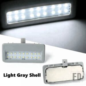 BMW 2個 18SMD LED 自動車用 ルーフサンバイザーミラーランプ 読書灯 F10 F01 750LI 760LI F07 F06 F11 F02 F03 F04 F12 F13 F18用 - Gray Shell