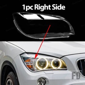 BMW 自動車用 ヘッドライトカバー ランプシェード ヘッドランプ クリアレンズカバー 明シェルカバー X1 E84 2010-2015 ランプカバー ガラス - 1pc Right Side