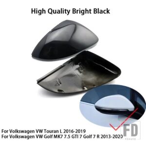 VW カーボンパターンミラーカバー ゴルフ 6 ゴルフ 5 ゴルフ 7 CC ポロシロッコ EOS ボラジェッタビートルパサートサジタル - Black 3
