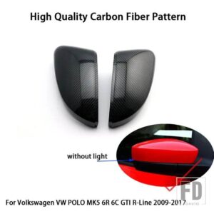 VW カーボンパターンミラーカバー ゴルフ 6 ゴルフ 5 ゴルフ 7 CC ポロシロッコ EOS ボラジェッタビートルパサートサジタル - Carbon Fiber Look -5