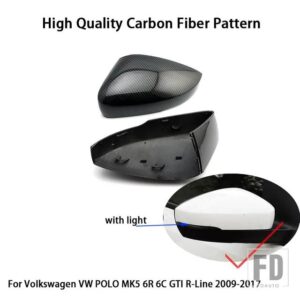 VW カーボンパターンミラーカバー ゴルフ 6 ゴルフ 5 ゴルフ 7 CC ポロシロッコ EOS ボラジェッタビートルパサートサジタル - Carbon Fiber Look -6