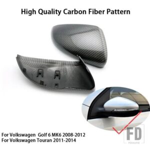 VW カーボンパターンミラーカバー ゴルフ 6 ゴルフ 5 ゴルフ 7 CC ポロシロッコ EOS ボラジェッタビートルパサートサジタル - Carbon Fiber Look -2