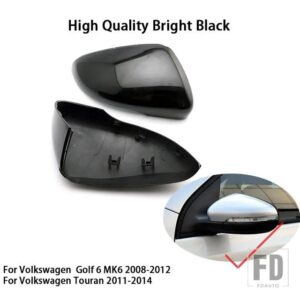 VW カーボンパターンミラーカバー ゴルフ 6 ゴルフ 5 ゴルフ 7 CC ポロシロッコ EOS ボラジェッタビートルパサートサジタル - Black 2