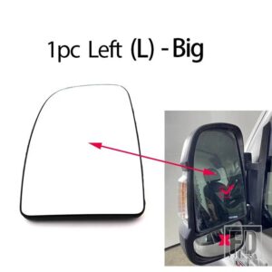 シトロエン プジョー サイドバックミラー加熱ガラス加熱ミラーレンズボクサーマネージャー用リレージャンパー用 - 1pc Left - Big