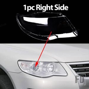 VW 自動車用 ヘッドランプカバー ヘッドライトレンズガラスカバー ランプシェード 明シェルレンズカバー トゥアレグ 7L フェイスリフト - 1pc Right Side
