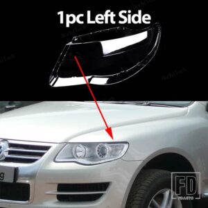 VW 自動車用 ヘッドランプカバー ヘッドライトレンズガラスカバー ランプシェード 明シェルレンズカバー トゥアレグ 7L フェイスリフト - 1pc Left Side
