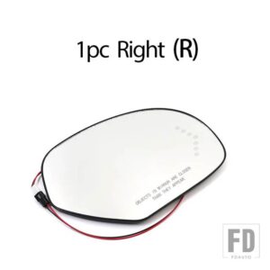シボレー シルバラード 2400 サバーバン 1500 2500 タホ用 サイドヒーター付きドアミラー ガラスアングルバックミラー - 1pc Right