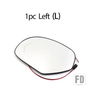 シボレー シルバラード 2400 サバーバン 1500 2500 タホ用 サイドヒーター付きドアミラー ガラスアングルバックミラー - 1pc Left