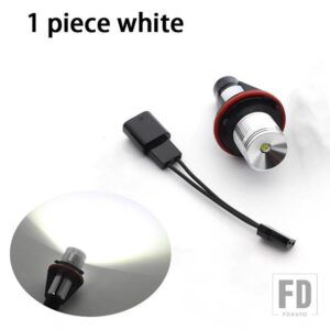 BMW E87 E39 M5 E60 E61 E63 E64 M6 E65 E66 E83 X3 E53 X5 2000-2008用 カラフルで明20W LEDエンジェルアイマーカーライトバルブランプ - 1 pc White color