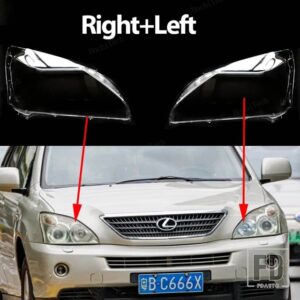 レクサス RX XU30 RX300 RX330 RX350 RX400 2003-09用 自動車用 ヘッドライト ヘッドランプ ライト ランプシェード ガラスレンズケース シェル - Right and Left