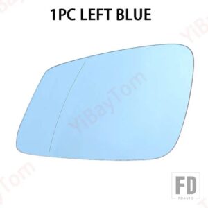 BMW F01 F02 F03 F04 F10 F20 F21 F22 F87 F32 F33 F36 F30 F31 F34 F23 F45 F46 I3 F48 2013-17用サイドリアビューヒーター付きミラーガラス - 1pc left blue