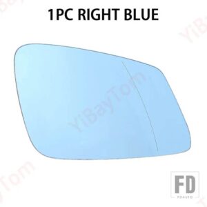 BMW F01 F02 F03 F04 F10 F20 F21 F22 F87 F32 F33 F36 F30 F31 F34 F23 F45 F46 I3 F48 2013-17用サイドリアビューヒーター付きミラーガラス - 1pc right blue