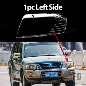 三菱 自動車用 ヘッドランプライトランプシェードガラスケースシェルカバー パジェロ V73 V75 V77 V60 NM NP エクシード 3200 99-06用 - 1pc Left Side