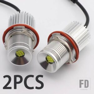 BMW 2個 90W 6000K ランプ LED エンジェルアイズ マーカーライト電球 E87 E39 M5 E60 E61 E63 E64 M6 E65 E66 E83 X3 E53 X5 2000-2008用 - 2 pieces