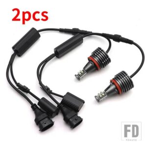 BMW LED エンジェルアイズ リングマーカーバルブ 1シリーズ E87 LCI 116I 116D 118I 118D 120I 120D 123D 130I 2008-2011 120W H8 - 2pc white color