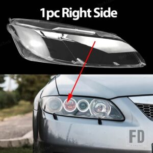 マツダ ヘッドライトハウジングガラスカバーヘッドランプクリアシェルレンズ66アテンザGG1 2003-2008ランプカバー - 1pc Right Side