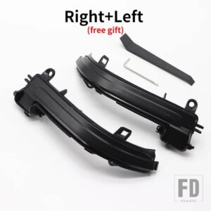 BMW スモークブラックダイナミックウィンカースイッチバックLEDライトサイドウィングミラーライトトリム F20 F30 F31 F32 F33 F34 F36 E84 F87 - Left and Right
