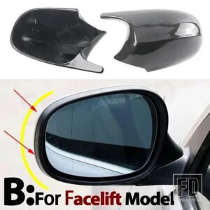BMW E90 E91 E92 E93 E81 E87 E82 E88 3 1シリーズ用カーボンMルックブラックリアビューサイドミラーカバーキャップ2個 - Facelift